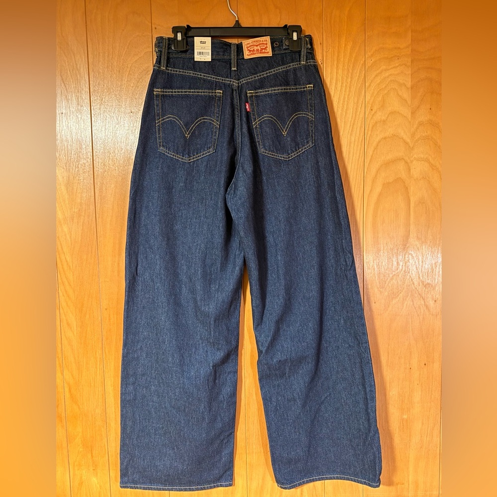 Levi's Cinch Baggy Dark Blue Wide Leg Jeans - Picture 5 of 5